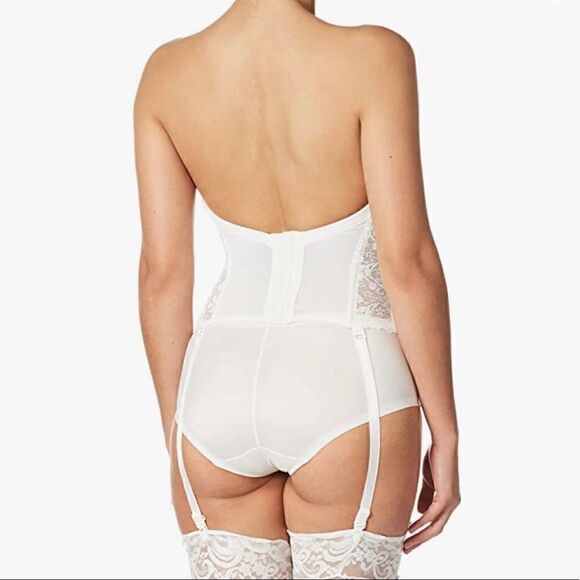 CARNIVAL womens Low Plunge Backless Lace Corset Bra - Picture 2 of 10